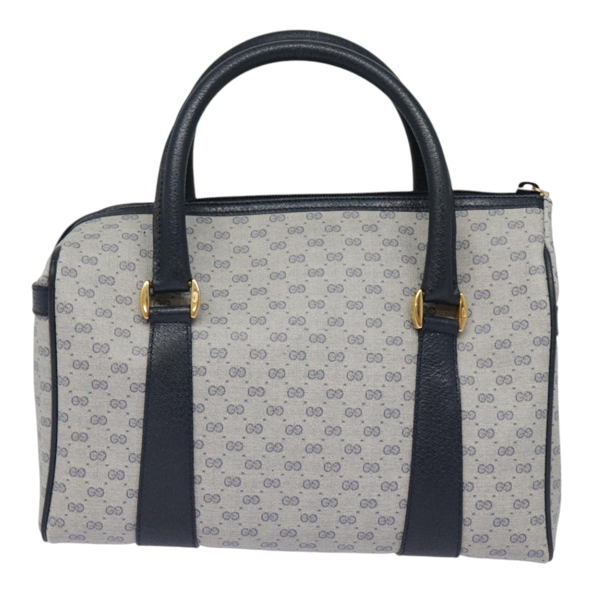 GUCCI Micro GG Supreme Hand Bag PVC Navy Gold 000 40 0207 yk14683