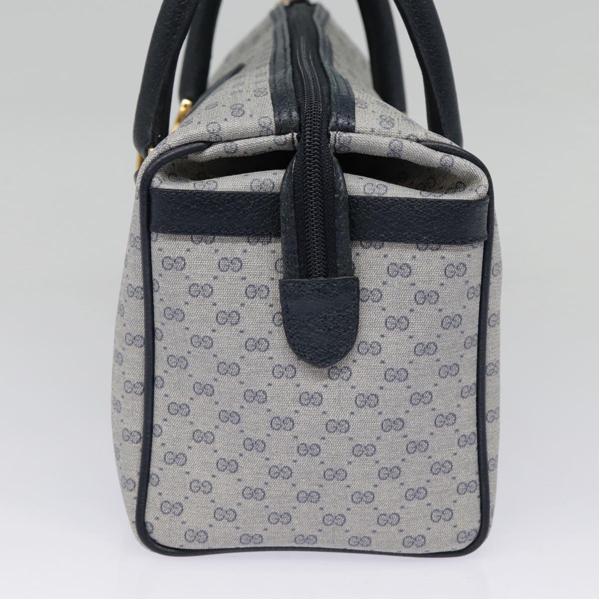 GUCCI Micro GG Supreme Hand Bag PVC Navy Gold 000 40 0207 yk14683