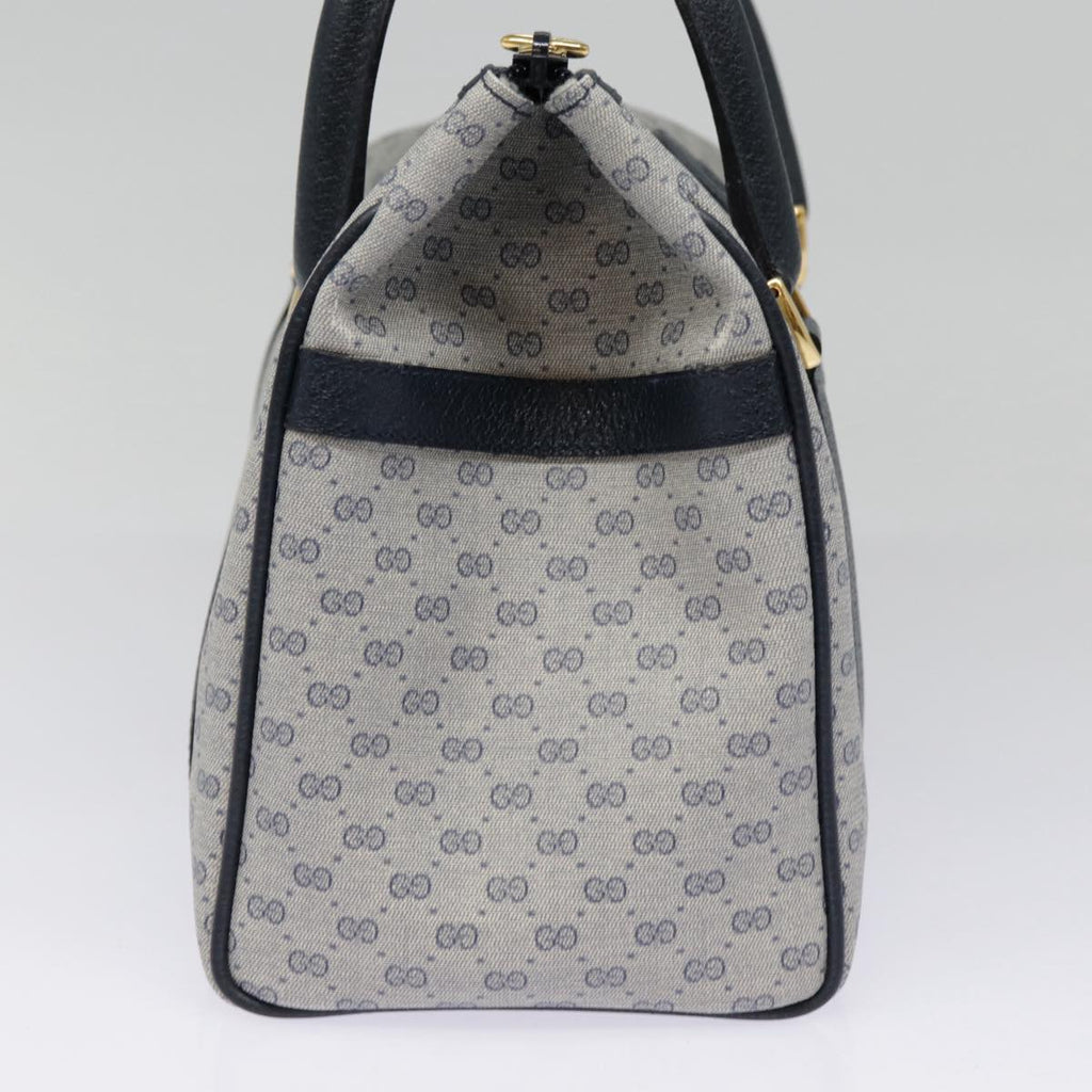GUCCI Micro GG Supreme Hand Bag PVC Navy Gold 000 40 0207 yk14683