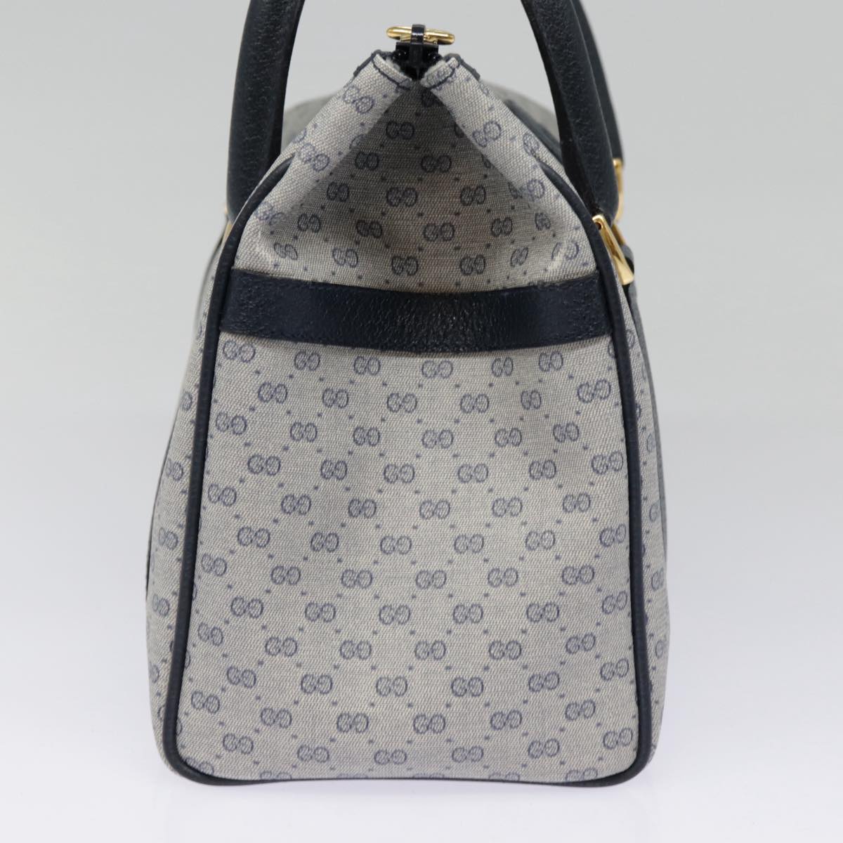GUCCI Micro GG Supreme Hand Bag PVC Navy Gold 000 40 0207 yk14683
