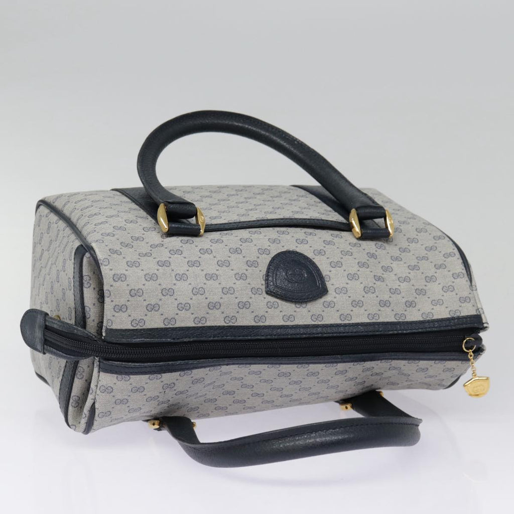GUCCI Micro GG Supreme Hand Bag PVC Navy Gold 000 40 0207 yk14683