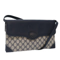 GUCCI GG Supreme Shoulder Bag PVC Navy Gold yk14693