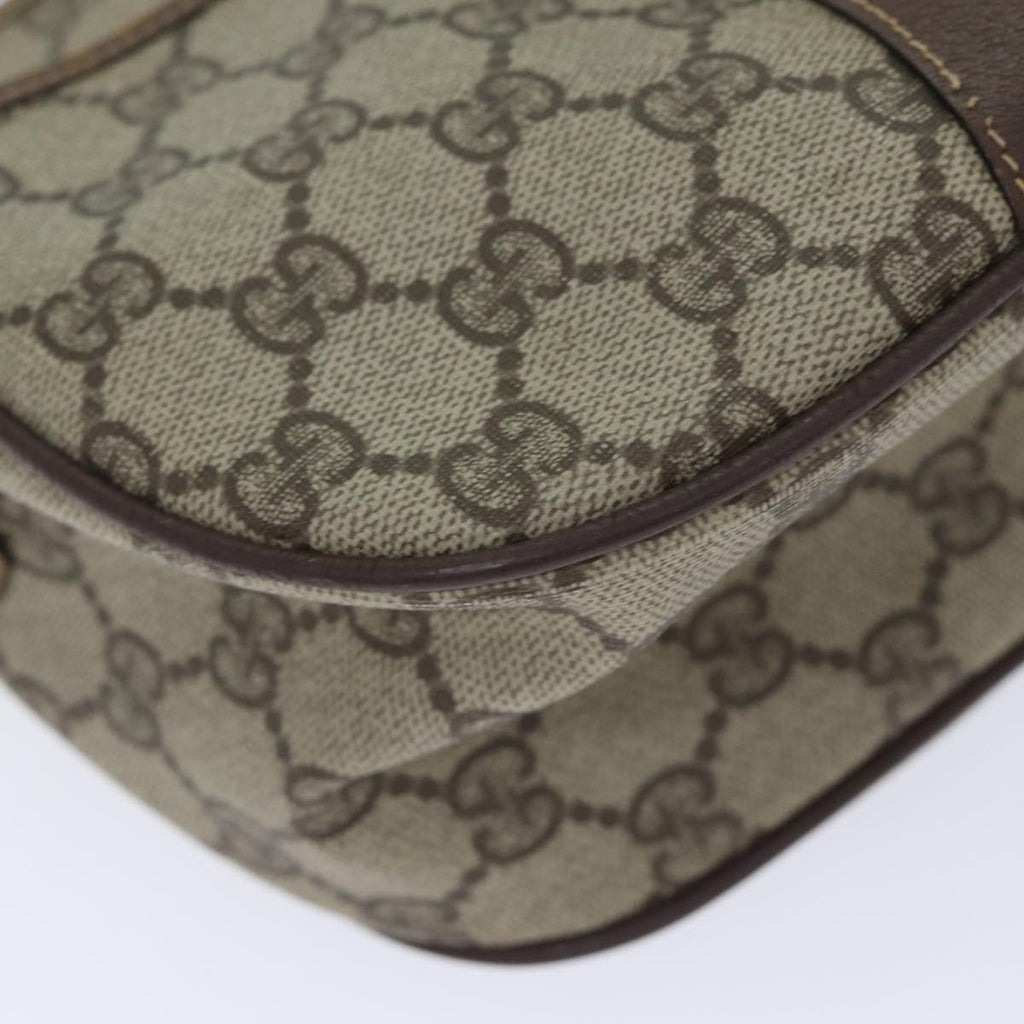 GUCCI GG Supreme Web Sherry Line Shoulder Bag PVC Beige Red Green yk14694