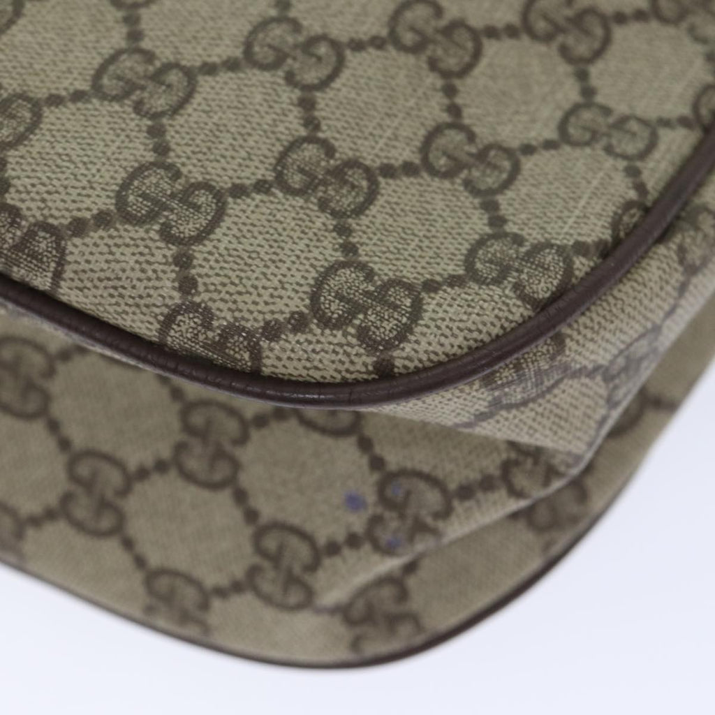 GUCCI GG Supreme Web Sherry Line Shoulder Bag PVC Beige Red Green yk14694