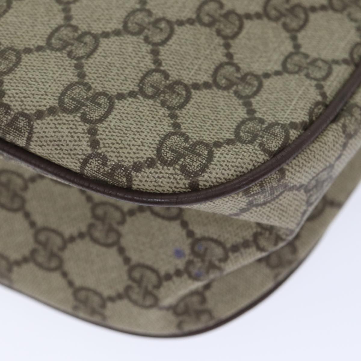 GUCCI GG Supreme Web Sherry Line Shoulder Bag PVC Beige Red Green yk14694