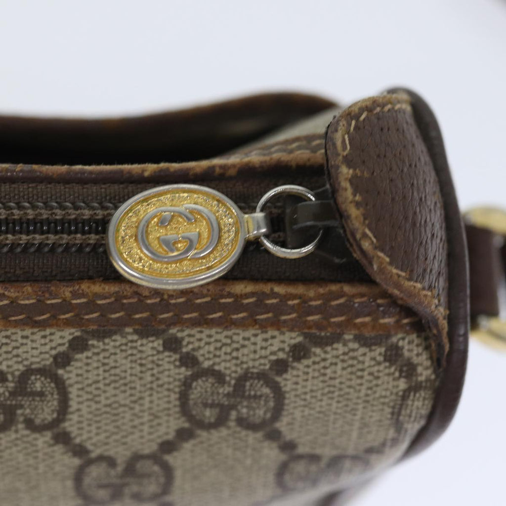 GUCCI GG Supreme Web Sherry Line Shoulder Bag PVC Beige Red Green yk14694