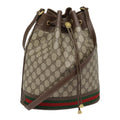 GUCCI GG Supreme Web Sherry Line Shoulder Bag PVC Beige 164 02 085 yk14696