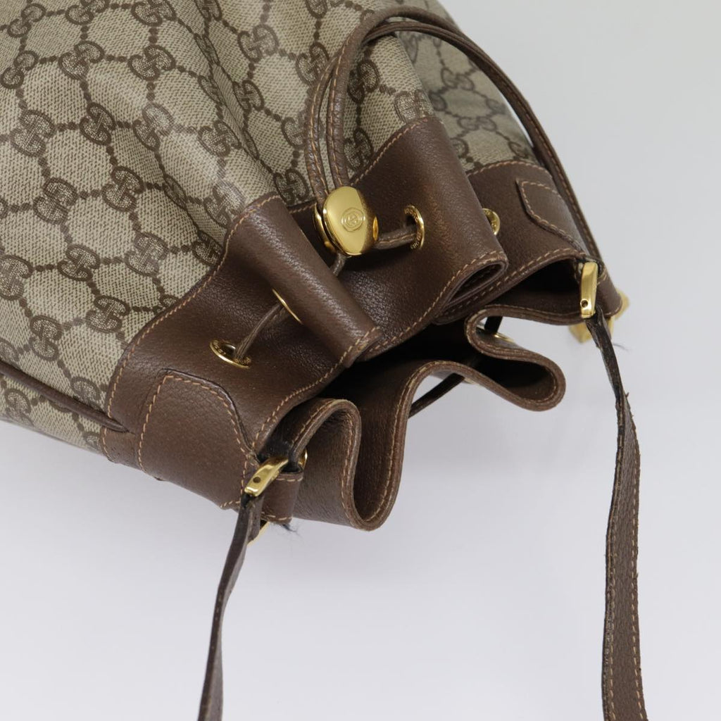 GUCCI GG Supreme Web Sherry Line Shoulder Bag PVC Beige 164 02 085 yk14696