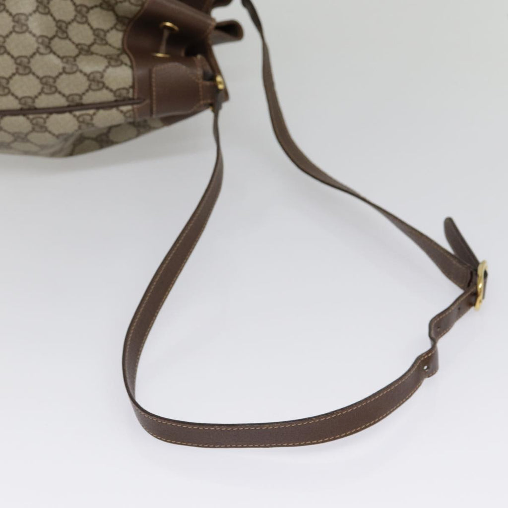 GUCCI GG Supreme Web Sherry Line Shoulder Bag PVC Beige 164 02 085 yk14696