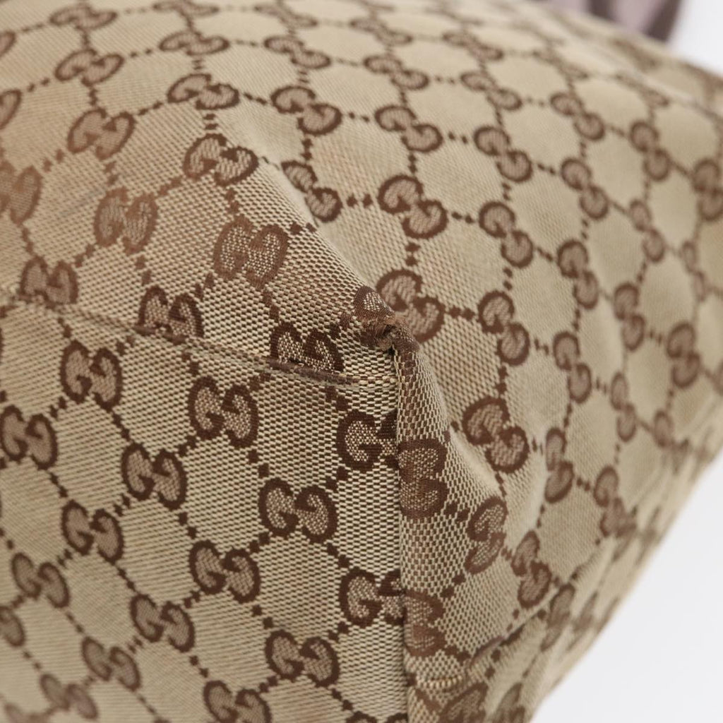 GUCCI GG Canvas Sherry Line Tote Bag Beige Gold pink 155524 yk14708
