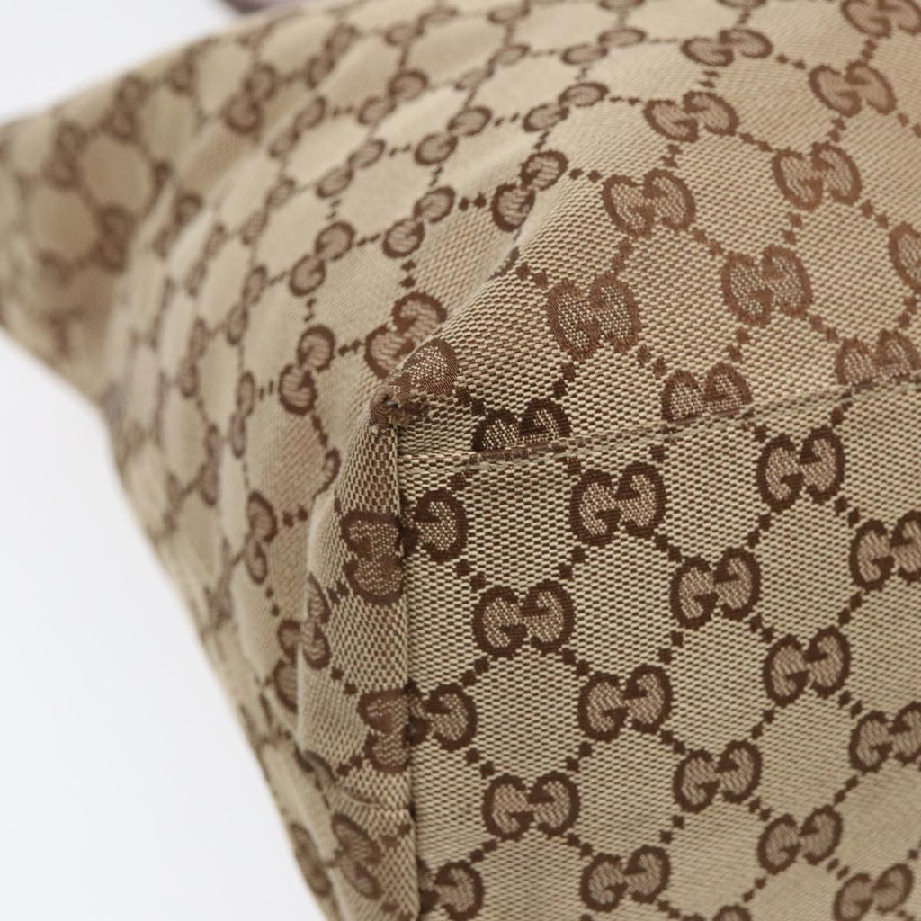 GUCCI GG Canvas Sherry Line Tote Bag Beige Gold pink 155524 yk14708