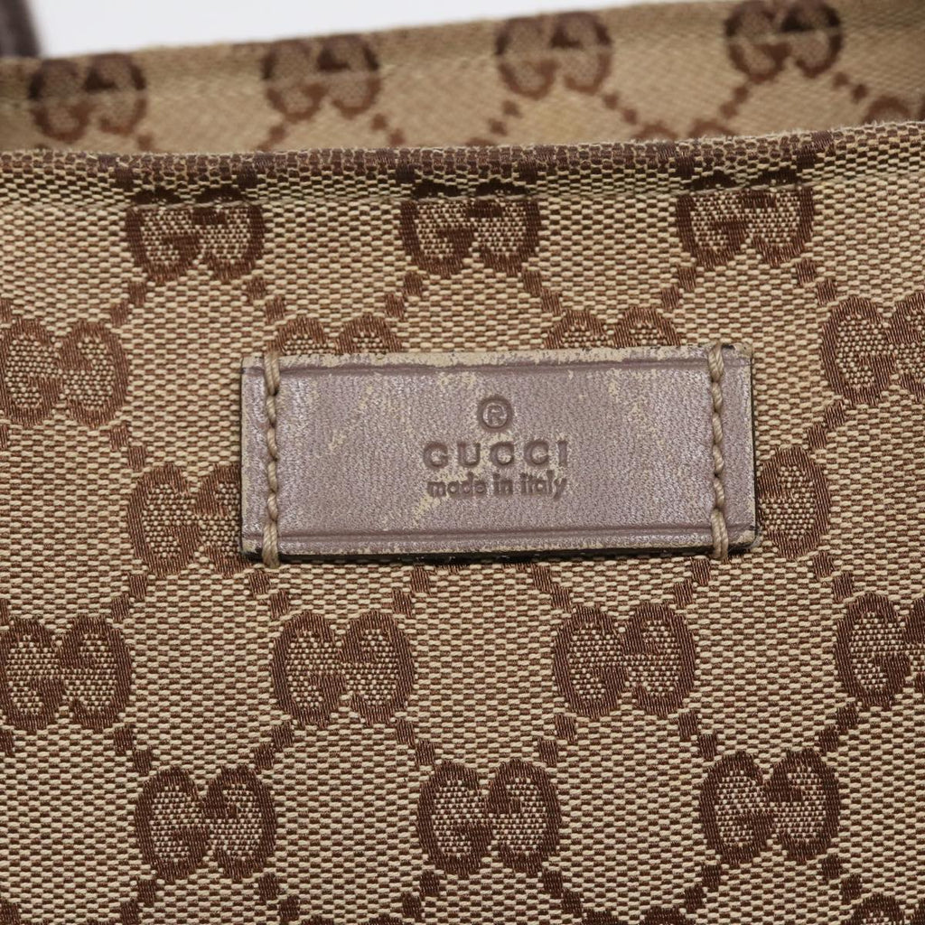 GUCCI GG Canvas Sherry Line Tote Bag Beige Gold pink 155524 yk14708