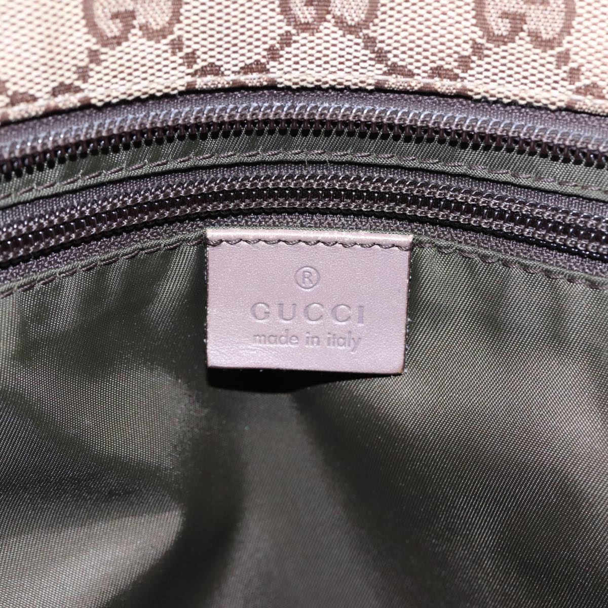 GUCCI GG Canvas Sherry Line Tote Bag Beige Gold pink 155524 yk14708