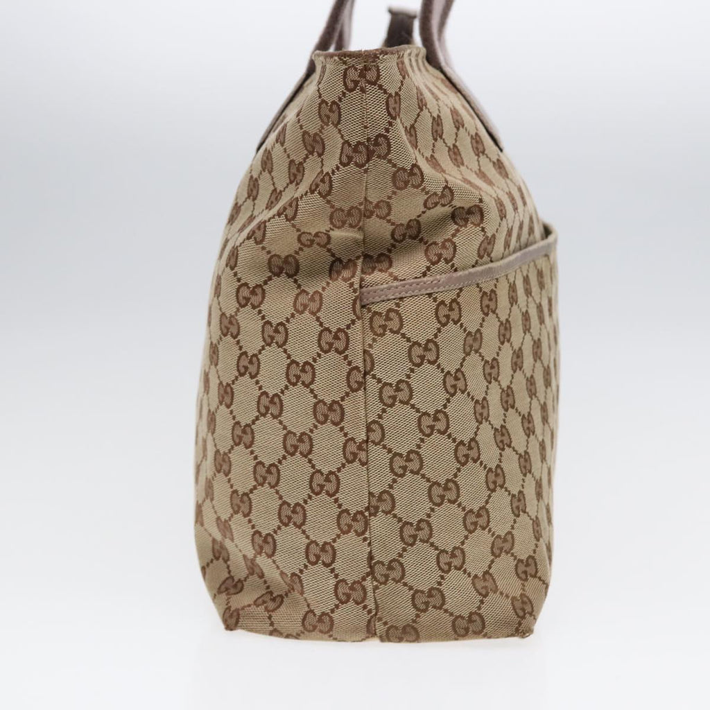 GUCCI GG Canvas Sherry Line Tote Bag Beige Gold pink 155524 yk14708