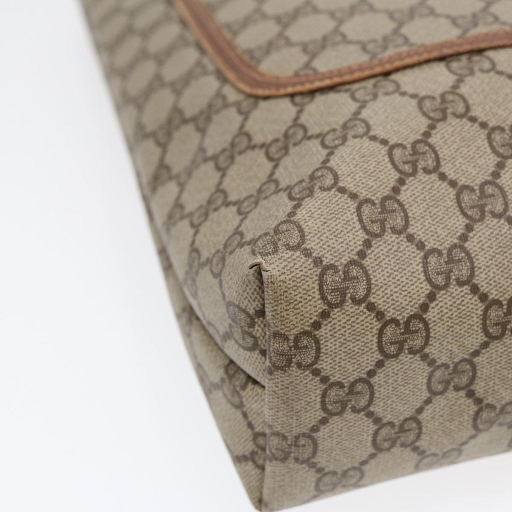 GUCCI GG Supreme Web Sherry Line Tote Bag PVC Beige 89 02 003 yk14710