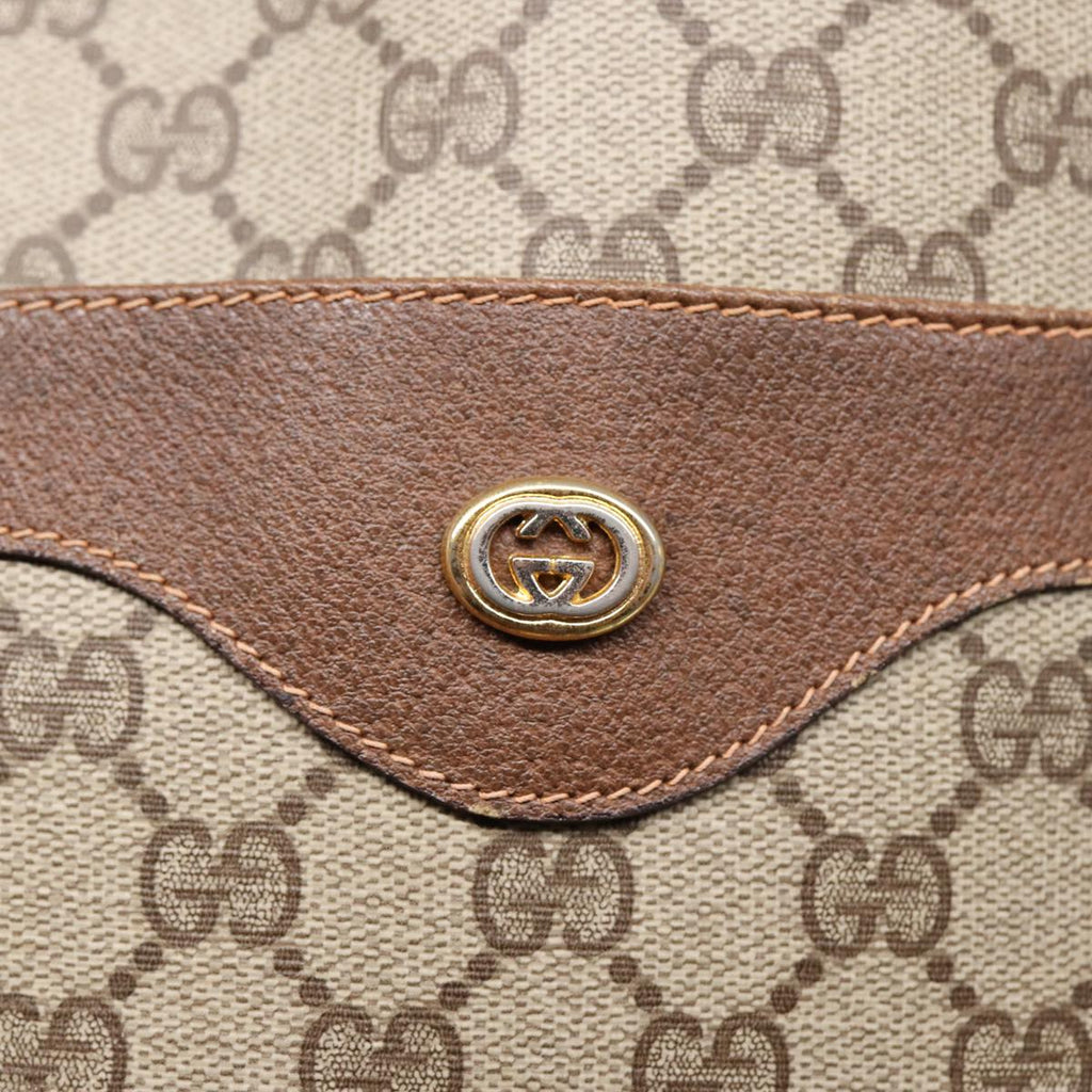 GUCCI GG Supreme Web Sherry Line Tote Bag PVC Beige 89 02 003 yk14710