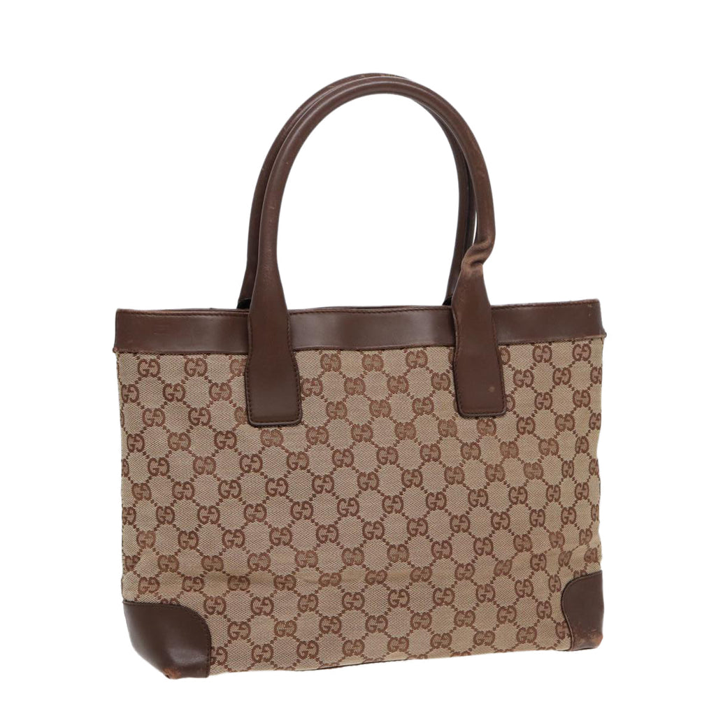 GUCCI GG Canvas Hand Bag Beige Gold 002 1119 yk14728