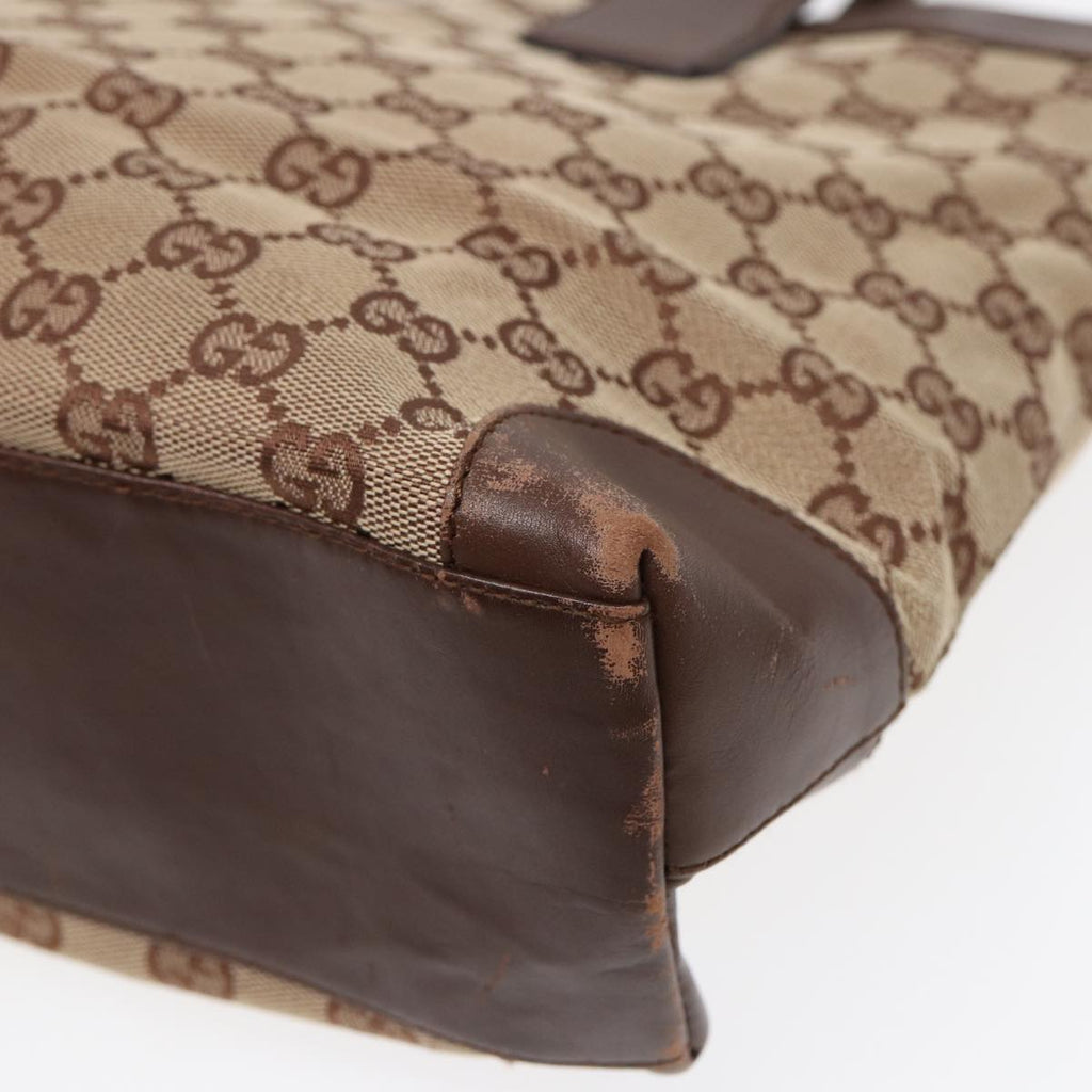 GUCCI GG Canvas Hand Bag Beige Gold 002 1119 yk14728