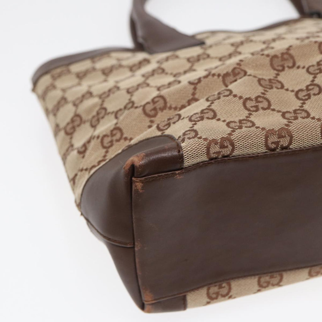 GUCCI GG Canvas Hand Bag Beige Gold 002 1119 yk14728
