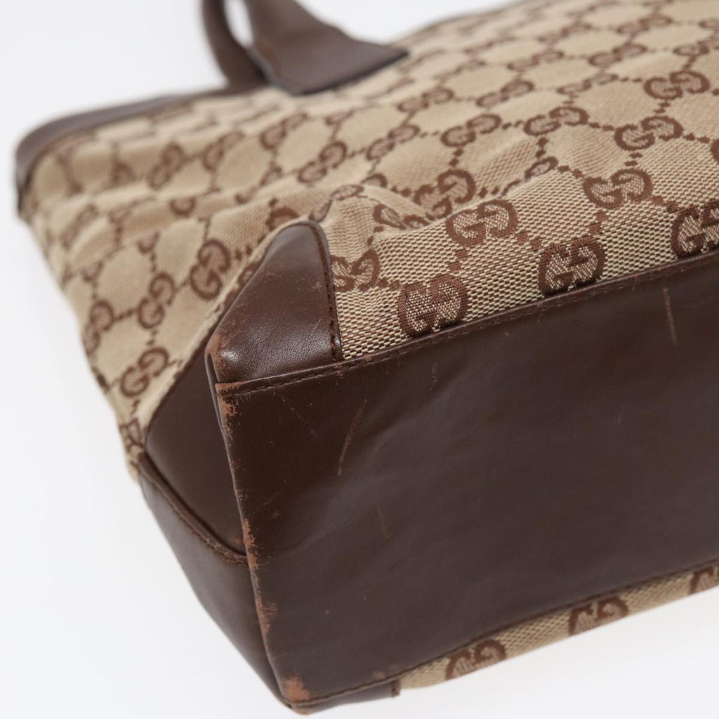 GUCCI GG Canvas Hand Bag Beige Gold 002 1119 yk14728