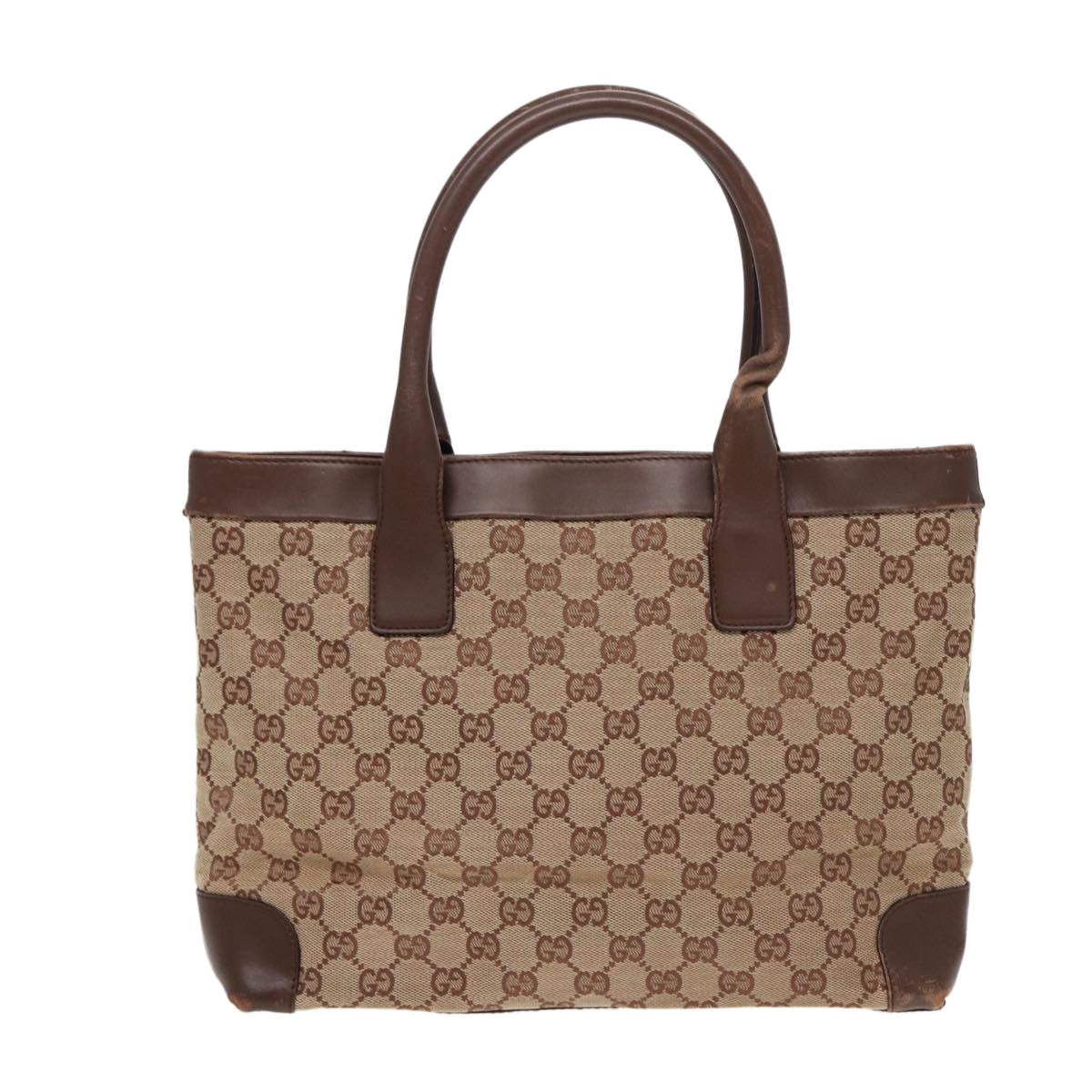 GUCCI GG Canvas Hand Bag Beige Gold 002 1119 yk14728