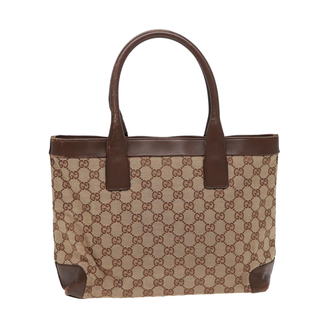 GUCCI GG Canvas Hand Bag Beige Gold 002 1119 yk14728