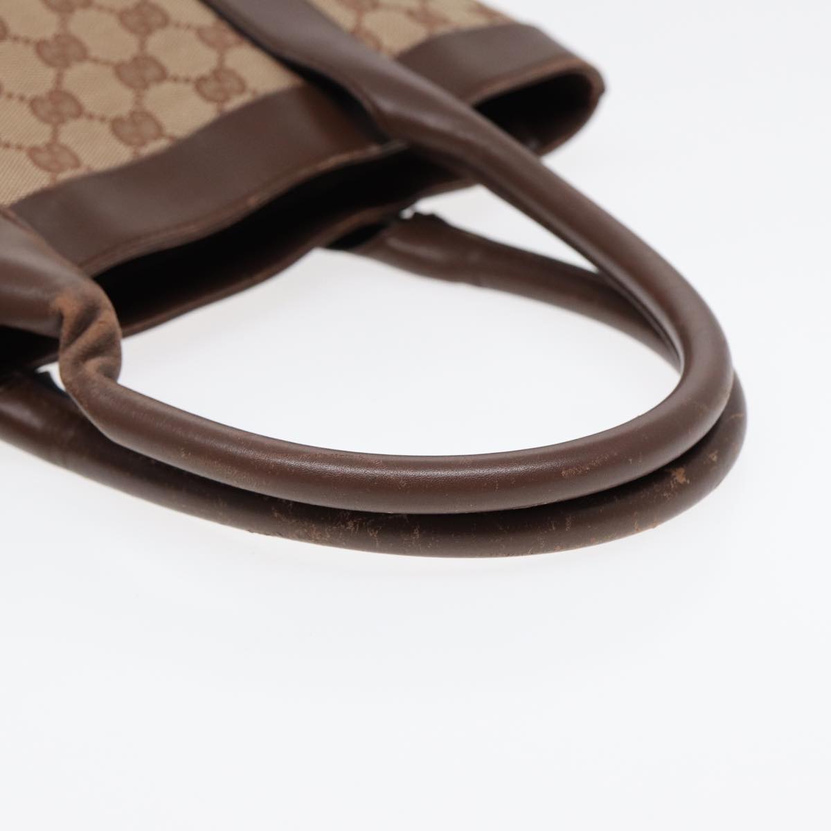 GUCCI GG Canvas Hand Bag Beige Gold 002 1119 yk14728