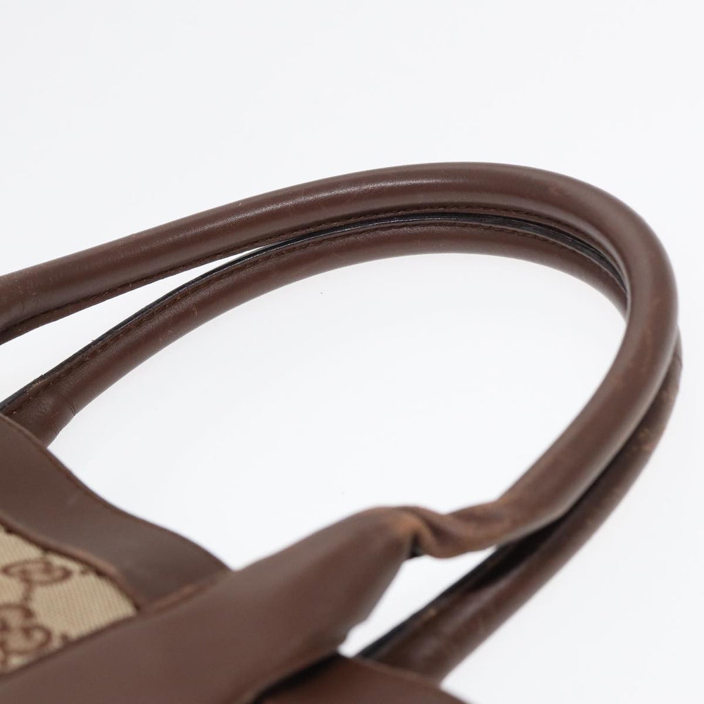 GUCCI GG Canvas Hand Bag Beige Gold 002 1119 yk14728