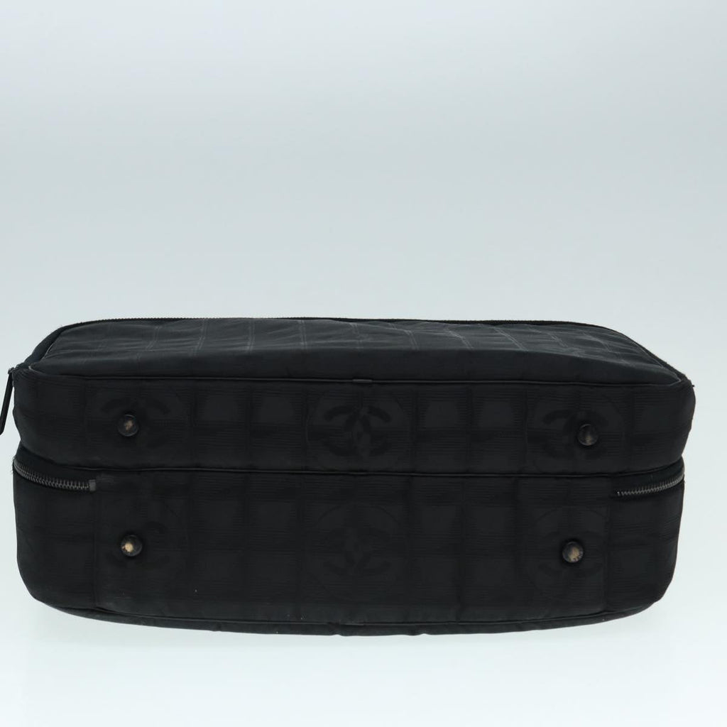 CHANEL New Travel Line Travel Case Nylon Black CC yk14766