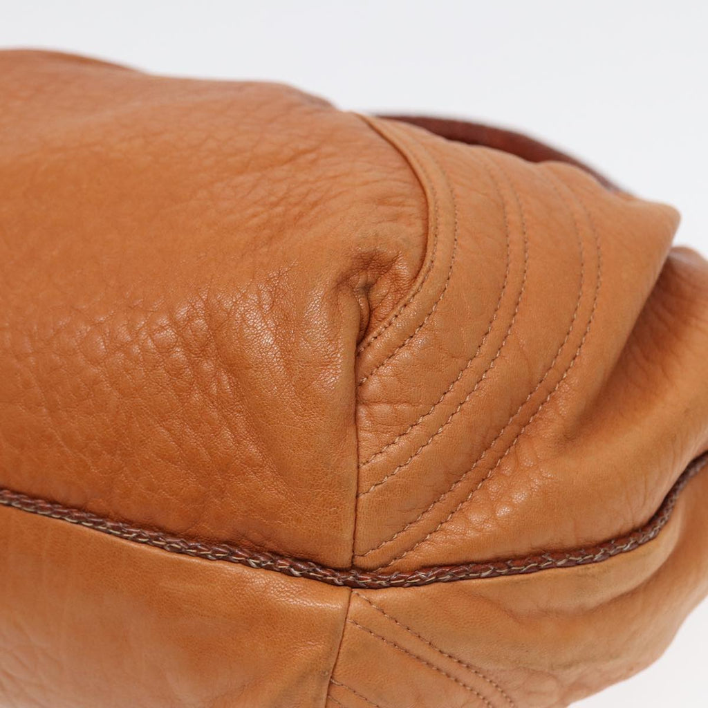 FENDI Spy Bag Shoulder Bag Leather Brown Gold yk14789