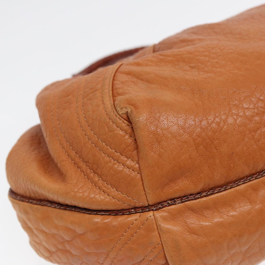 FENDI Spy Bag Shoulder Bag Leather Brown Gold yk14789