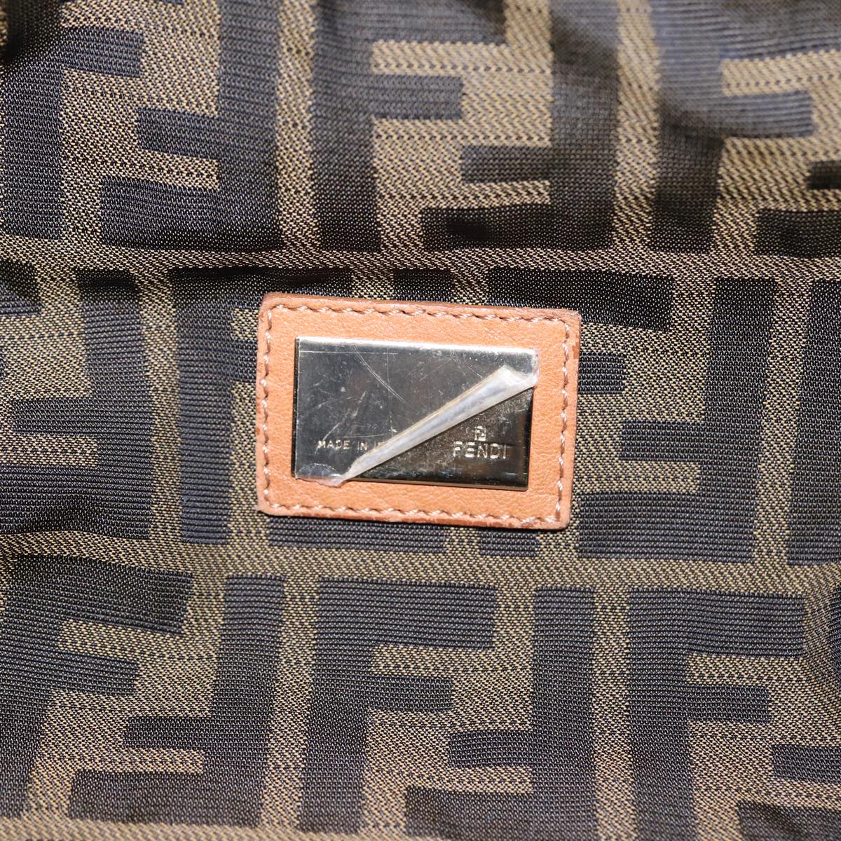 FENDI Spy Bag Shoulder Bag Leather Brown Gold yk14789