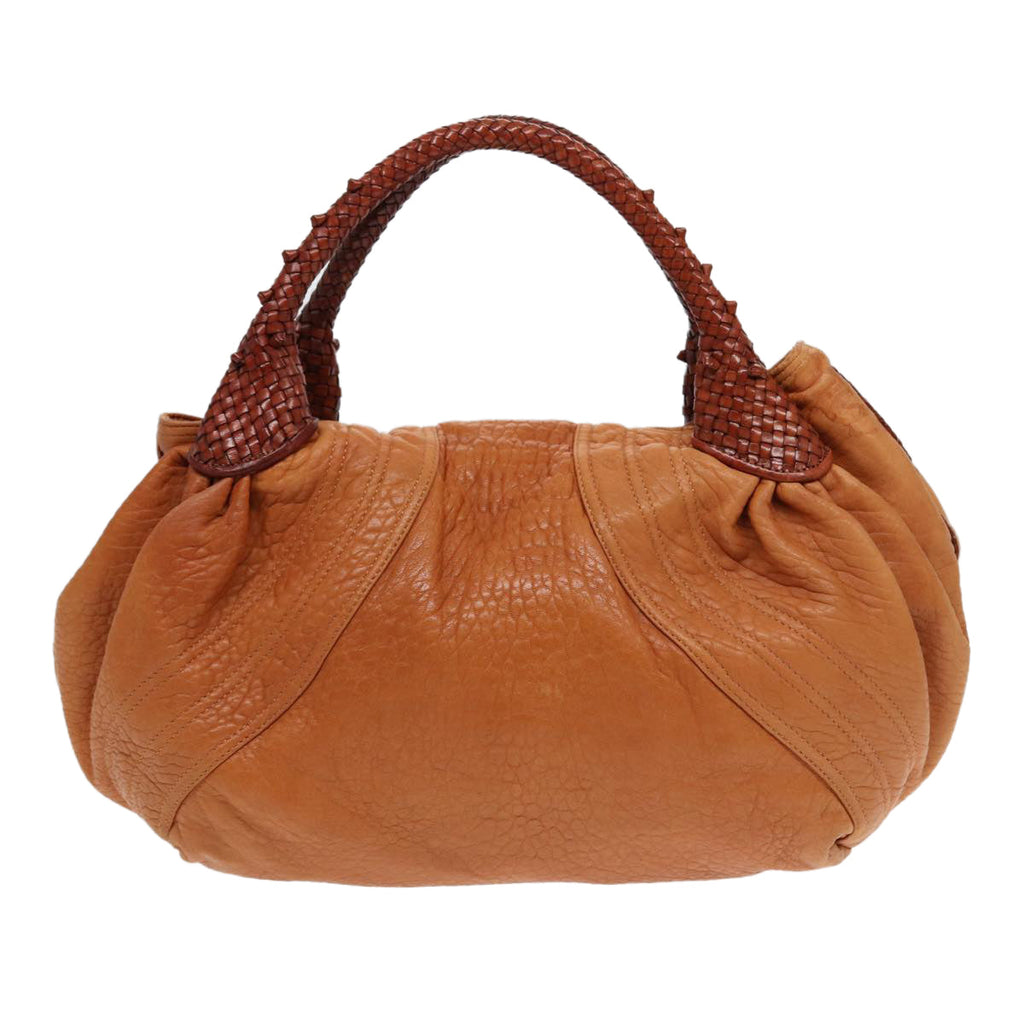 FENDI Spy Bag Shoulder Bag Leather Brown Gold yk14789