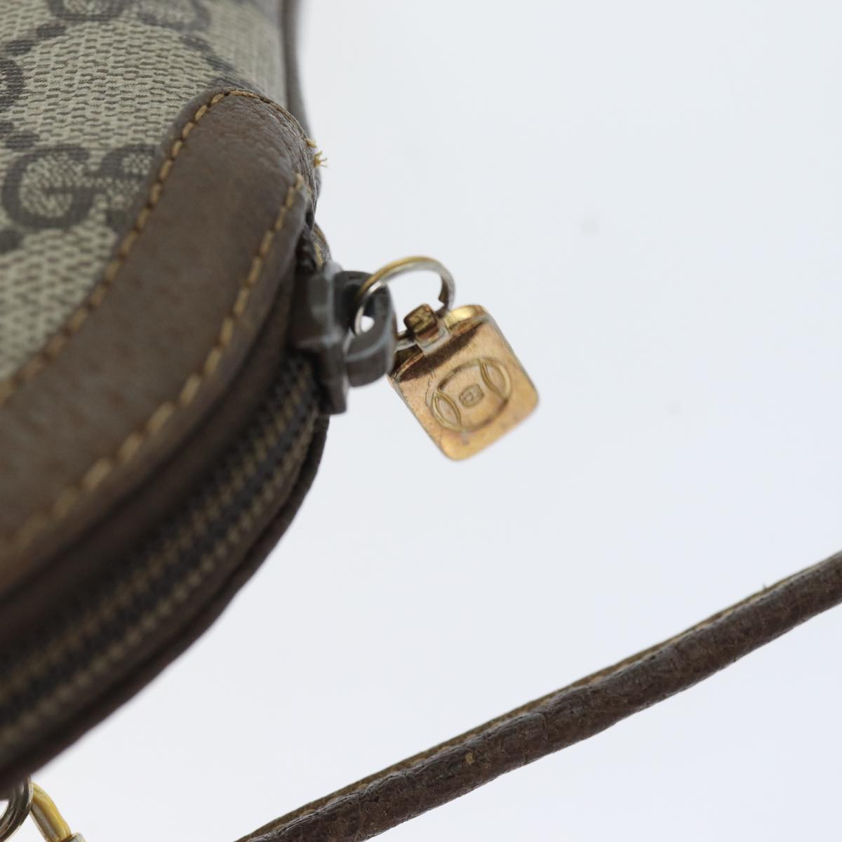 GUCCI GG Supreme Web Sherry Line Shoulder Bag PVC Beige 904 02 047 yk14807