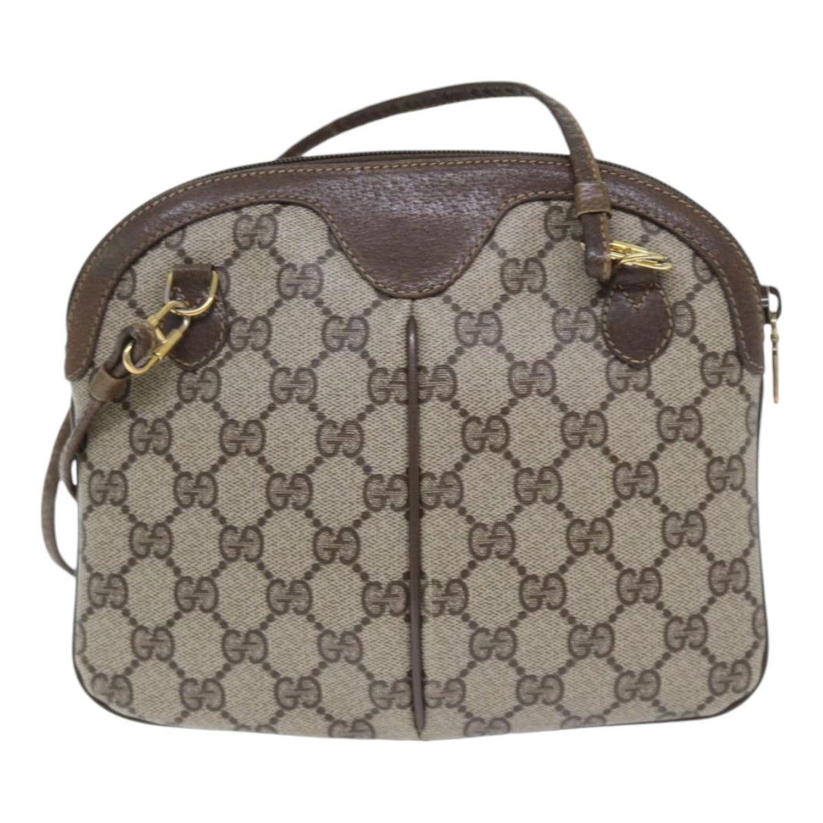 GUCCI GG Supreme Web Sherry Line Shoulder Bag PVC Beige 904 02 047 yk14807