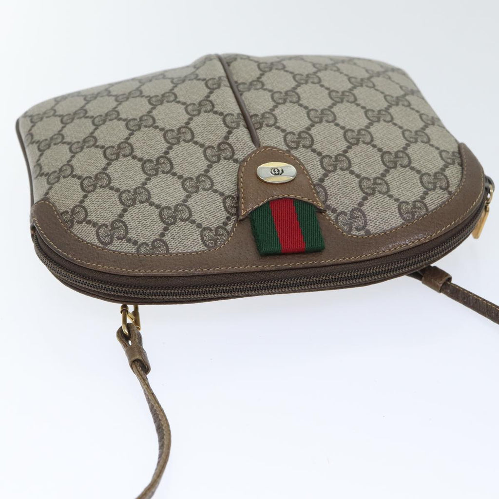 GUCCI GG Supreme Web Sherry Line Shoulder Bag PVC Beige 904 02 047 yk14807