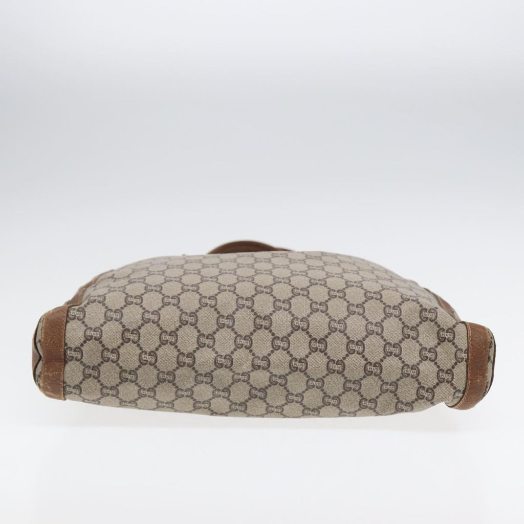 GUCCI GG Plus Supreme Tote Bag PVC Leather Beige Brown Gold yk14822