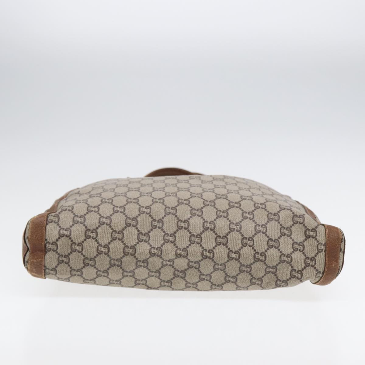 GUCCI GG Plus Supreme Tote Bag PVC Leather Beige Brown Gold yk14822