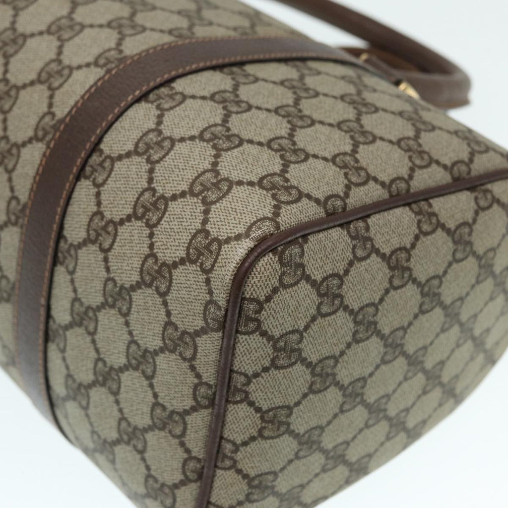 GUCCI GG Supreme Boston Bag PVC Leather Beige Gold 002 39 6842 yk14835