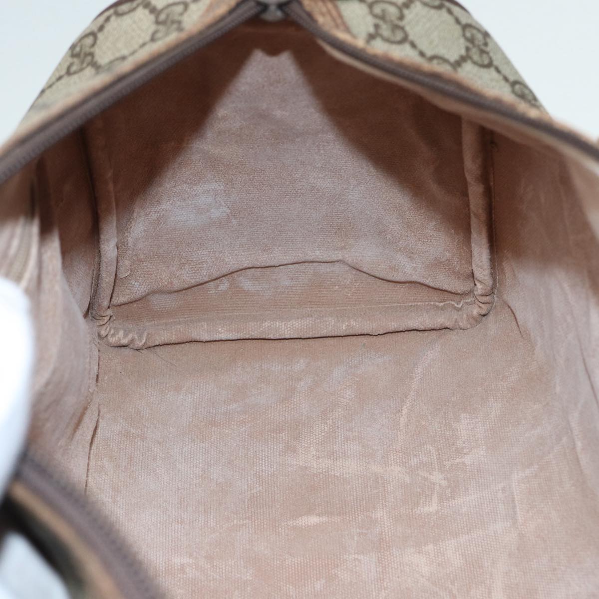 GUCCI GG Supreme Boston Bag PVC Leather Beige Gold 002 39 6842 yk14835