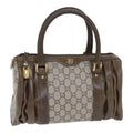 GUCCI GG Plus Supreme Boston Bag PVC Leather Beige Gold yk14846