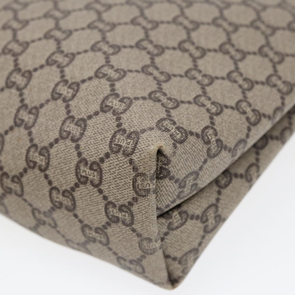 GUCCI GG Plus Supreme Web Sherry Line Tote Bag PVC Beige Gold yk14848