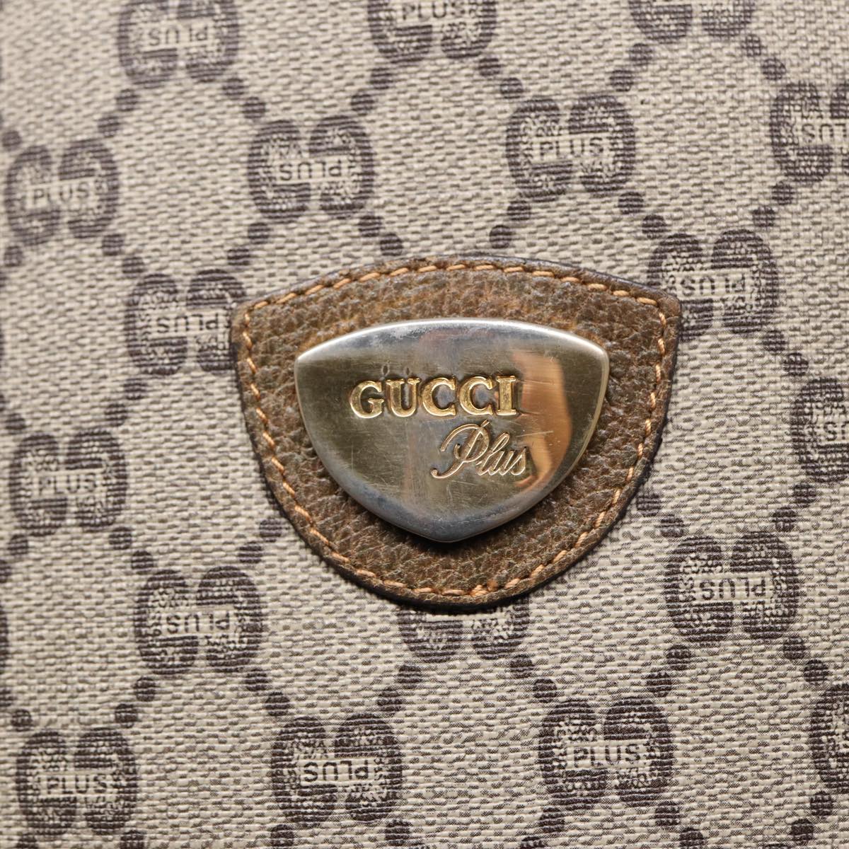 GUCCI GG Plus Supreme Web Sherry Line Tote Bag PVC Beige Gold yk14848