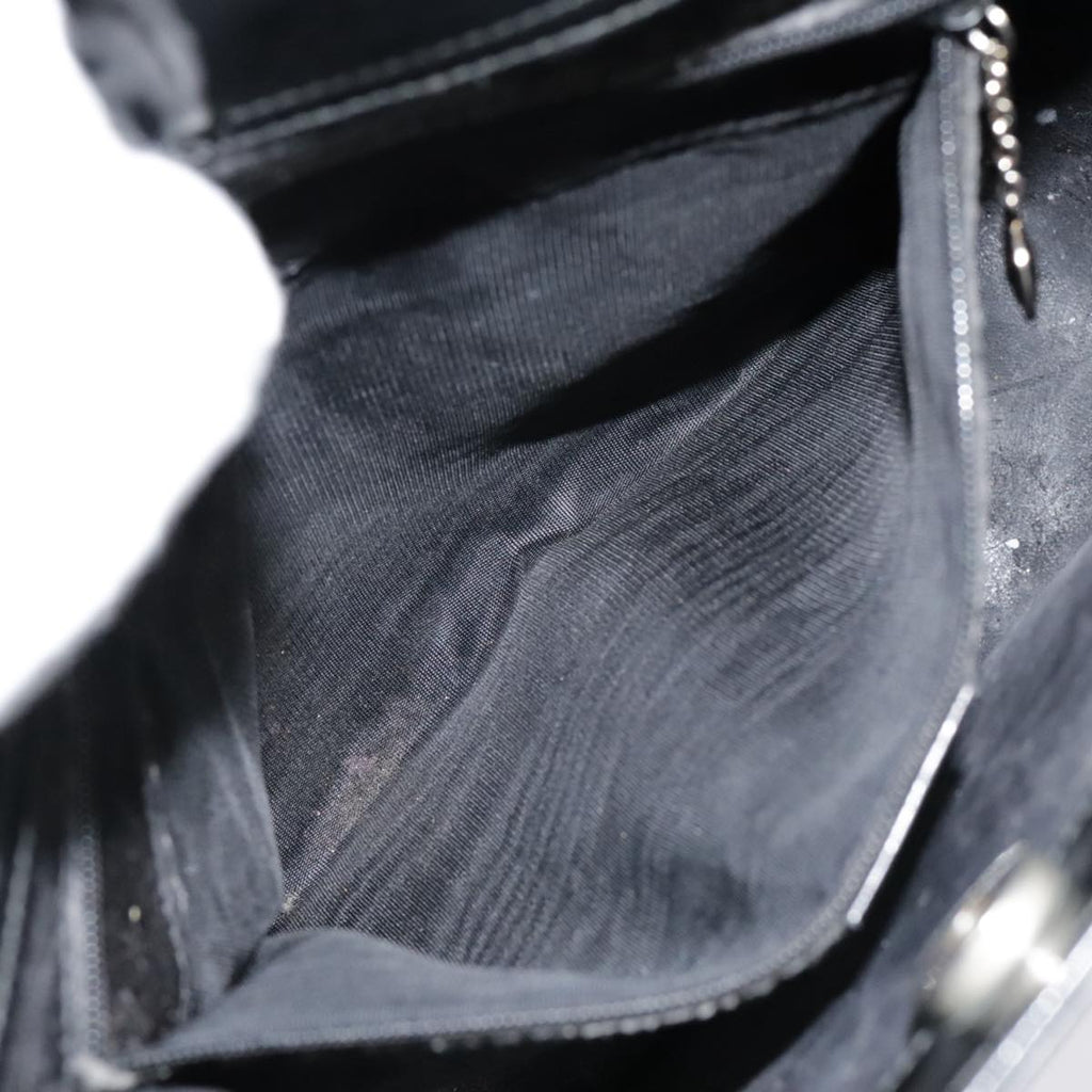 GUCCI Hand Bag Patent leather Black Silver 000 1013 0504 yk14877