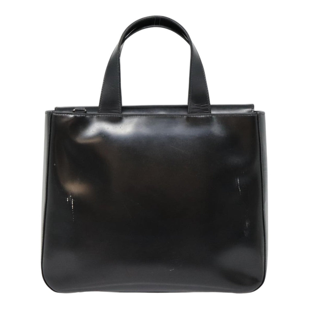 GUCCI Hand Bag Patent leather Black Silver 000 1013 0504 yk14877