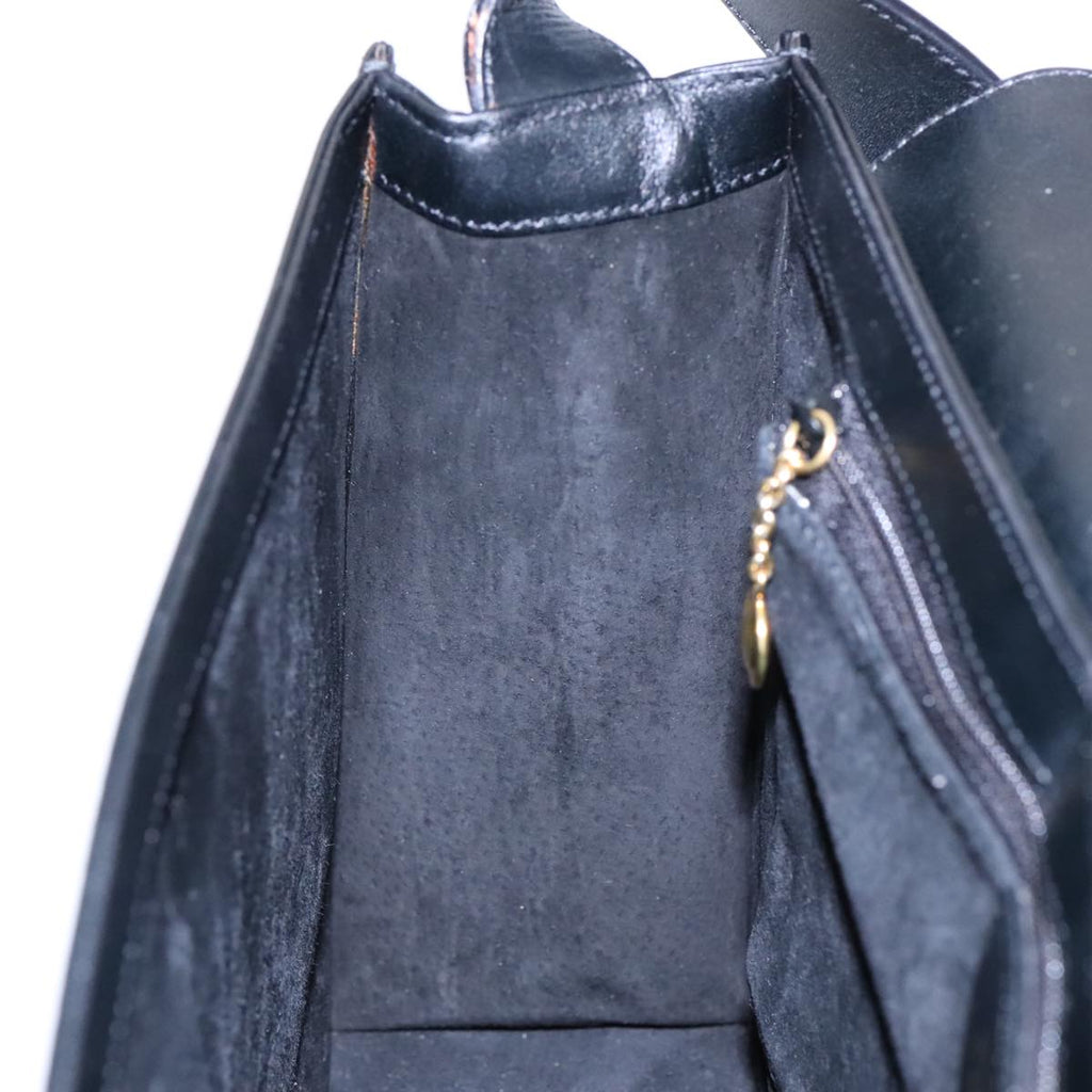 GUCCI Shoulder Bag Leather Gold Black 001 1274 1910 yk14895
