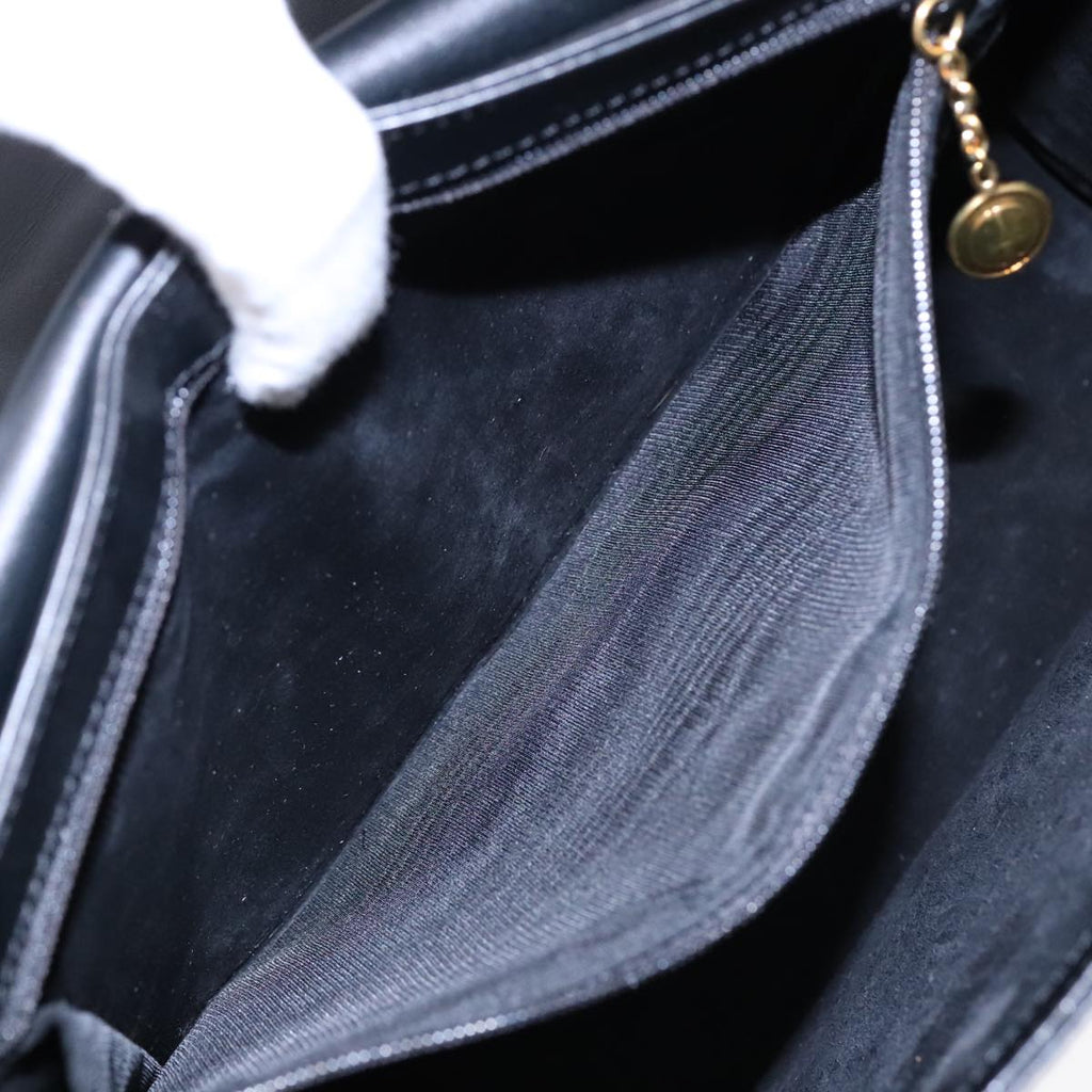 GUCCI Shoulder Bag Leather Gold Black 001 1274 1910 yk14895