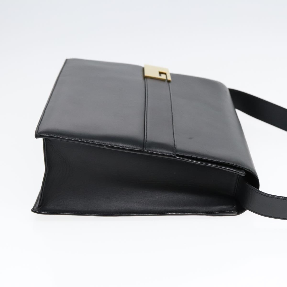GUCCI Shoulder Bag Leather Gold Black 001 1274 1910 yk14895