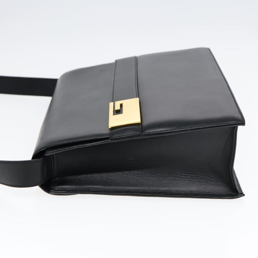 GUCCI Shoulder Bag Leather Gold Black 001 1274 1910 yk14895
