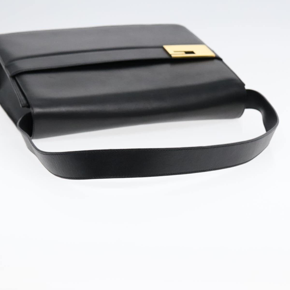 GUCCI Shoulder Bag Leather Gold Black 001 1274 1910 yk14895